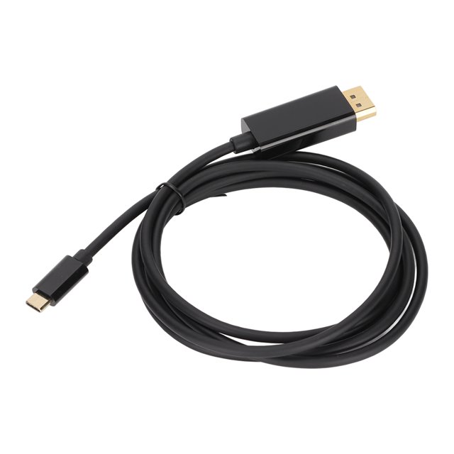 Cable tipo C a DisplayPort 4K HD chapado en oro que evita interferencias, cable tipo C a DP de 10 Gbps para TV, proyector, PC, 5,9 pies
