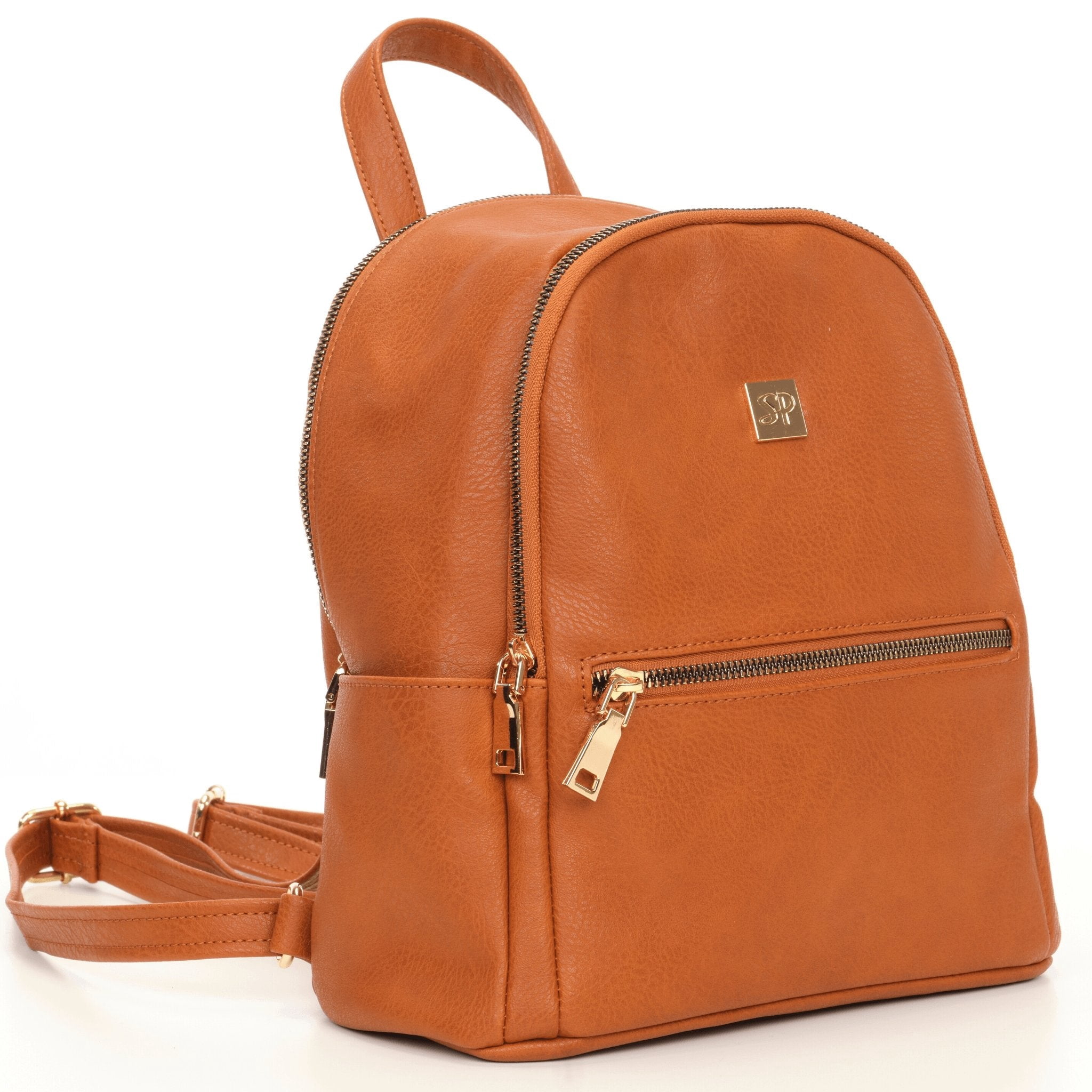 Sleepy Panda Mini Vegan Leather Diaper Backpack with Smart Storage and Gold Hardware Durable, Compact and Stylish for Everyday Use The Mini Backpack Diaper Bag