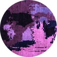 thumbnail image 1 of Ahgly Company Indoor Round Abstract Purple Modern Area Rugs, 3' Round, 1 of 4