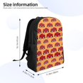 thumbnail image 4 of Gaeub Red Cars Print Unisex Backpacks, College Bookbag,Daypack with Padded 15" Laptop Sleeve,for School, Work, and Travel, 4 of 8