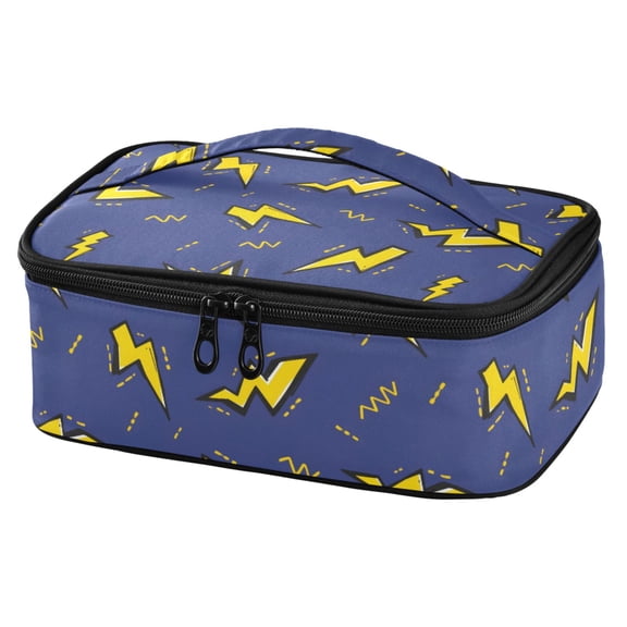 ALAZA Lightning Pattern Lunch Box Insulated Cooler Tote Bag Reusable School Picnic Travel Office