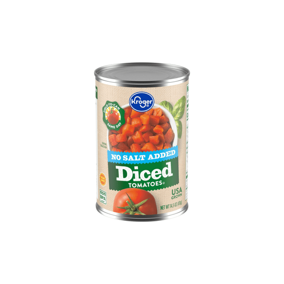 KR No Salt Added Diced Tomatoes 14.5 oz