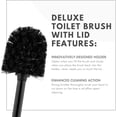 thumbnail image 3 of Deluxe Toilet Brush with Lid - Black 2 Pack, 3 of 8
