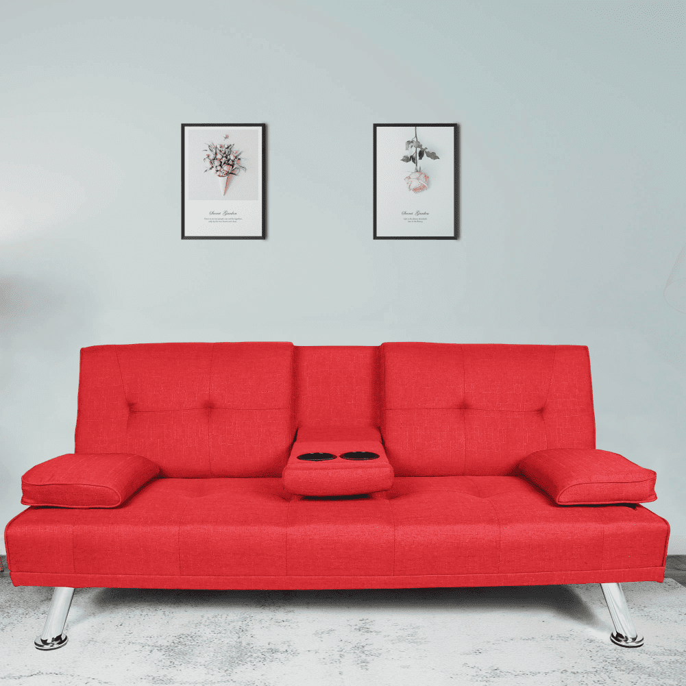 Veryke Sectional Sofa Set, Microfiber Sofa Bed Set, Futon