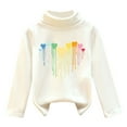 thumbnail image 1 of Girls Fall Tshirts High Collar Velvet Warmth Soft Unisex J Going Out Fall Tops for 5-6 Years, 1 of 3