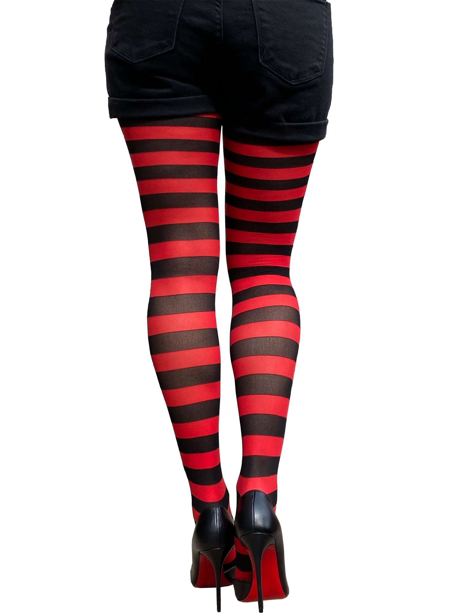 Malka Chic - Red Striped Tights for Women Available In Plus Size ...