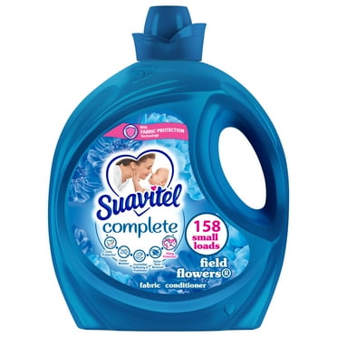 Suavitel Complete Liquid Fabric Softener and Conditioner, Field Flowers, 158 oz, 158 Small Loads