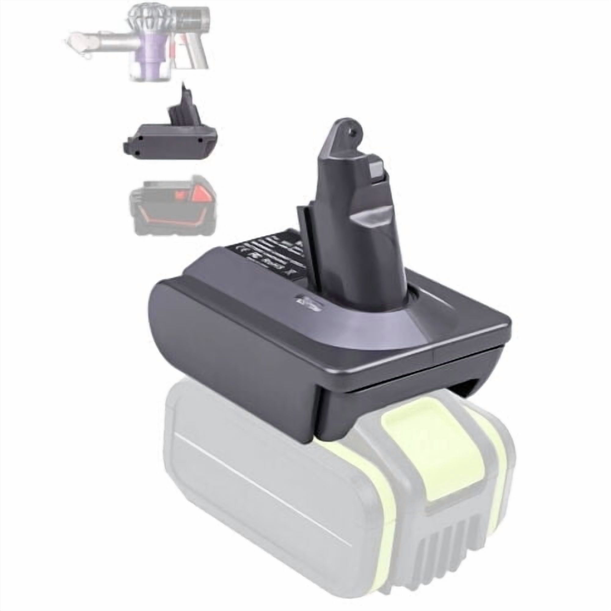 For Green*works 24V Lithium Batteries Compatible with For Dy*son V6 Vacuum Cleaners Power Tools GRW24V6 Battery Adapter Converter