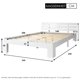 thumbnail image 3 of FlkwoH Cama de madera cama doble con cajones en somier con cabecero con somier de lamas 200 x 140 cm madera maciza cama doble maciza FSC utilizable como cama pino, 3 of 4
