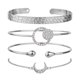 thumbnail image 1 of Cadena redonda de moda, pulsera abierta con nudo geométrico, pulsera con cadena geométrica redonda y nudo, 1 of 4