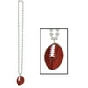 Beistle Beads with Football Medallion, silver (Case of 12)