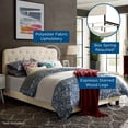 thumbnail image 5 of Modway Amelia King Upholstered Polyester Fabric Bed in Beige Finish, 5 of 6