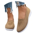 thumbnail image 3 of Ludearly Women's Breathable Mesh Embroidered Walking Shoes Lightweight Comfortable Non- Sneakers Casual Fashion On Soft Sole Tennis Shoes 7.5&Coffee#04, 3 of 8