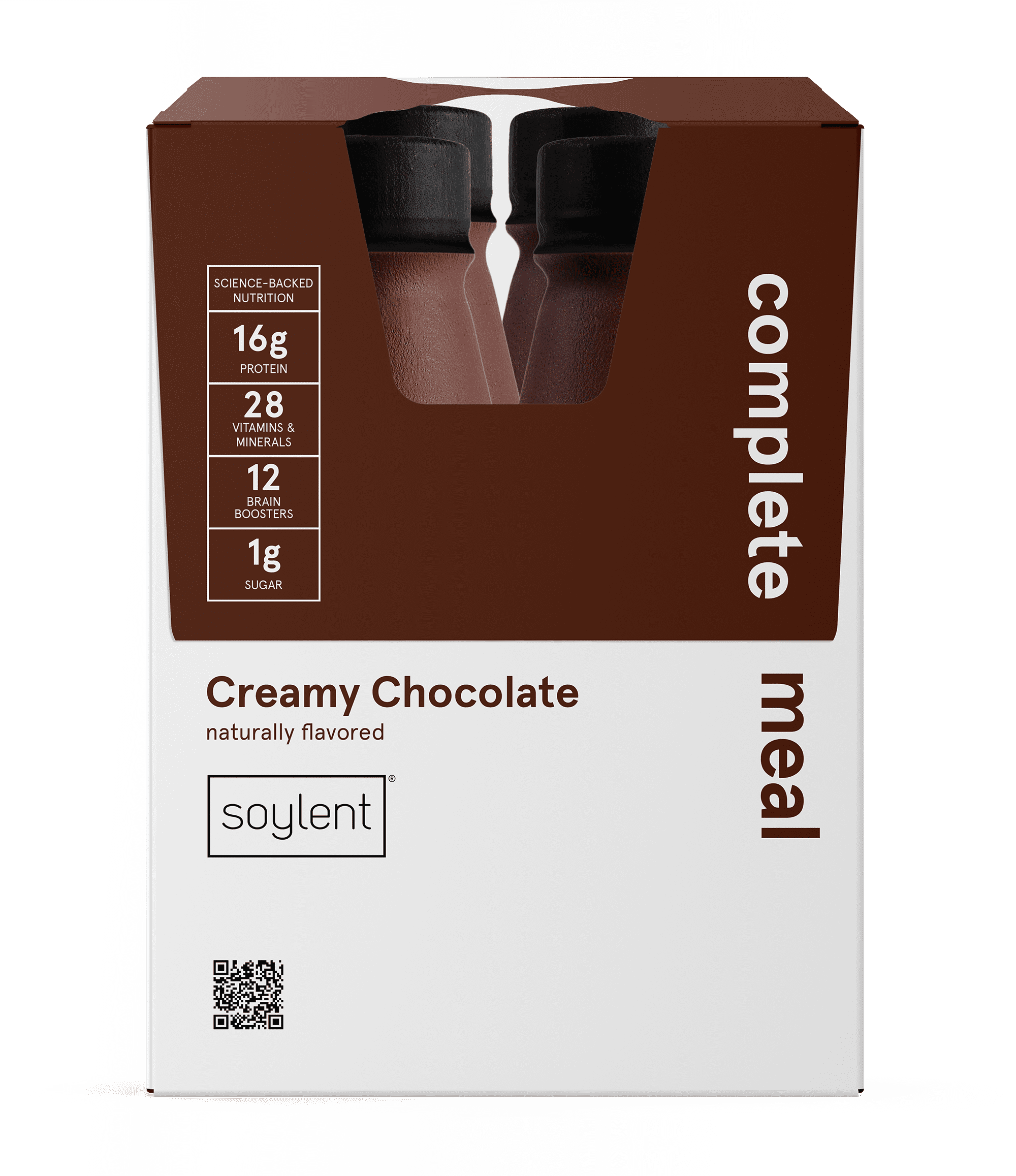 (3 pack) Soylent Protein Nutrition Shake, Creamy Chocolate, 11 fl oz, 4 Count