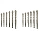 thumbnail image 1 of 12X Broca Excéntrica con Dientes de de Cuatro Ranuras, Juego de Brocas Multifunción, Brocas Excéntricas con Cabeza Oblicua de Alta Dureza, 1 of 5