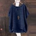 thumbnail image 2 of Breathable Linen Tops for Women Beach Vacation Flowy Summer Outfit, 2 of 6