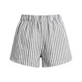 thumbnail image 5 of Striped Running Shorts Womens High Waist Ladies Summer Workout Sports Gym Shorts for Women with Pockets Black XS, 5 of 6