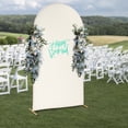 thumbnail image 2 of ToppiJoy 3.94ft*7.22ft Arch Backdrop Wedding Arch Stand, Steel Balloon Arch Frame Kit Bridal Party Decoration Arbor Outdoor Flower Garden Arch for Wedding Decoration(Gold and Beige), 2 of 27