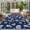 Navy Blue, White, Indigo, variant on Round Rugs 3Ft, Light Blue Coastal Round Area Rug Washable Indoor Throw Carpet, Nautical Starfish Coral Shell Summer Ocean Small Non Slip Circle Rug for Bedroom Living Room Home Decor Aesthetic