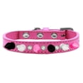 thumbnail image 5 of Pet and Dog Spike Collar, "Clear Crystals  Black, White and Bright Pink Spikes”, 5 of 5
