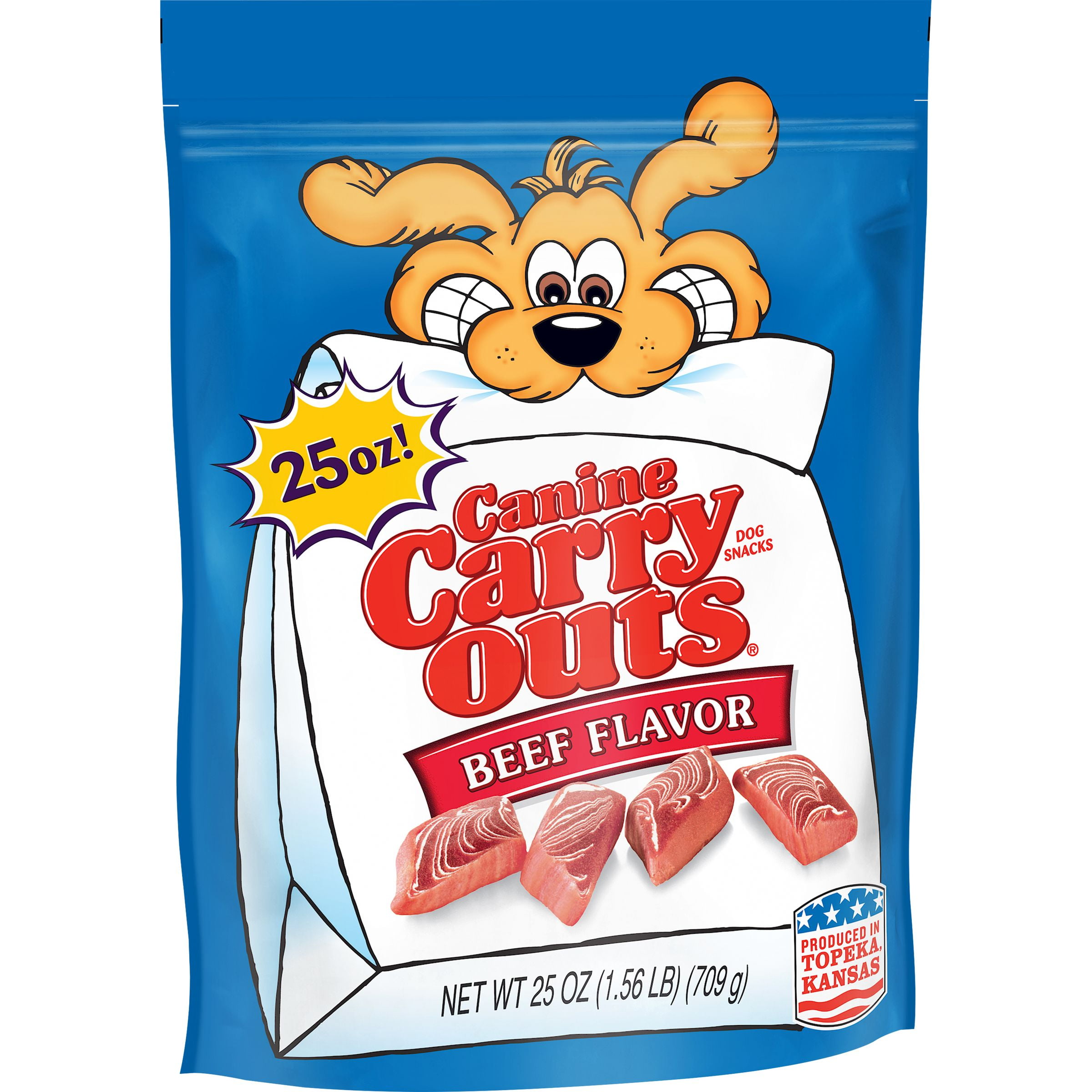 Canine Carry Outs Beef Flavor Dog Snacks, 25Ounce Bag