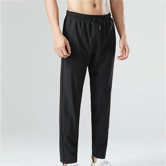 JIANJIA Mens Sweatpants Casual Joggers Cotton Drawstring Hiking Track Pockets Autumn Winter Pants Outwear
