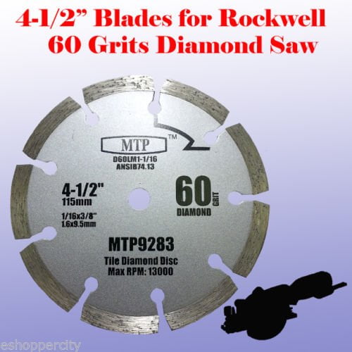 4x 4-1/2 inch Metal Wood Tile Saw Blade for ROCKWELL RK3441K WORX RW9281 Compact 