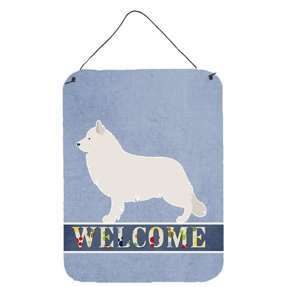 Berger Blanc Suisse Welcome Wall or Door Hanging Prints Blue