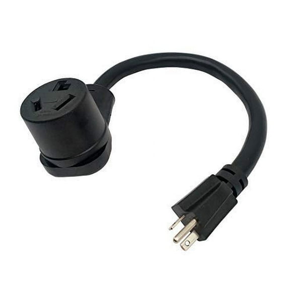 Parkworld 60363 18" Cord Power Cable with Receptacle Adapter, Black