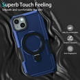 thumbnail image 3 of Cowithday iPhone 15 Plus Case with Magnetic Ring Stand, [Magnetic Ring Holder] [Military Drop Protection] [Non-Slip Grip] Shockproof Soft Edge Phone Case Cover for iPhone 15 Plus 6.7" 2023, Royalblue, 3 of 9