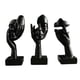 thumbnail image 5 of 3 estatuas de pensadores coleccionables, regalos de cumpleaños, manualidades, decoraciones de escritorio de resina negro, 5 of 9