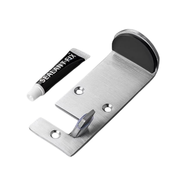Fiudx Ofertas relámpago Tope de puerta de acero inoxidable, bloqueador de puerta, localizador universal de puerta de pasillo, se puede utilizar sin perforar agujeros