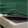 thumbnail image 5 of Extra Deep Pocket Fitted Sheet Elastic Corner Straps Fitted Sheets 18" - 21" King Size Hunter Green Color, 5 of 7