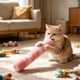 thumbnail image 6 of Interactive Cat Toys Cat Toys for Indoor Cats 14 Inch Crinkle Cat Toys with Catnip for Biting Chewing Oral Kitten Entertainment Purple Pink, 1 Pack, 6 of 7