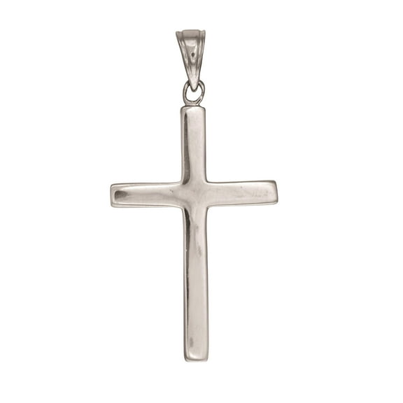 Sterling Silver Cross Pendant, 17 x 36 mm