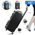 thumbnail image 3 of Dazone 12" Wireless Speaker, 3,000W Bluetooth Speaker Rechargeable 12 inches Woofer 3 inches Tweeter Wire Microphone, Trolley Speaker With Handle FM Karaoke DJ LED AUX Remote Party PA System, 3 of 11