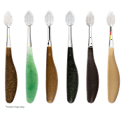 RADIUS Toothbrush Source Floss Brush BPA Free & ADA Accepted Improve Gum Health & Reduce Gum Issues - Soft - Assorted Colors - Pack of 6
