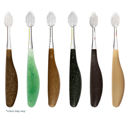 RADIUS Toothbrush Source Floss Brush BPA Free & ADA Accepted Improve Gum Health & Reduce Gum Issues - Soft - Assorted Colors - Pack of 6