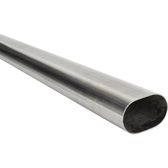 Granatelli Motorsports 313535 3 in. Oval Exhaust Tubing, Silver - 5 ft. Long