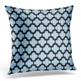 thumbnail image 1 of EREHome Abstract Light Blue on Black Quatrefoil Pattern Graphic Pillow Case Pillow Cover 18x18 inch, 1 of 1