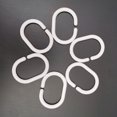 thumbnail image 6 of Gerich Shower Curtain Rings Hooks Bathroom Plastic Strong Pole Rail Guide Hanger White 12 Pcs, 6 of 12