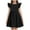 Black, variant on Bovxnpu Summer Girls Dresses, Girls Casual Dress Beach Sundress Mini Dress, Children's Summer Solid Color Back Button Flying Sleeve Round Neck Dress 8-9 Years