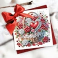 thumbnail image 4 of 2PCS DIY Diamond Greeting Card Diamond Art Painting Creative Design Holiday Blessing Gift Folding Greeting Card Set (15*15cm) (With White Envelope)-HK018+HK019, 4 of 12