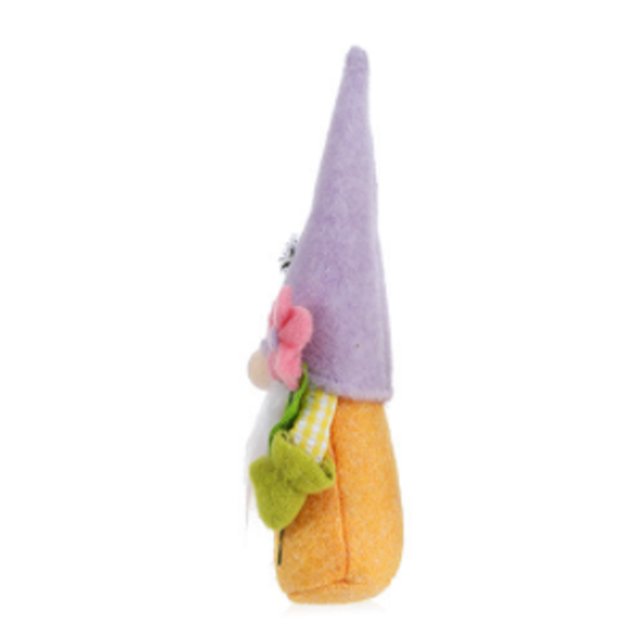 Monstrate Bonita muñeca sin rostro, decoración de Festival, flor de primavera, adorno de enano con sombrero, decoración de de Navidad, Kits de decoración para fiestas Violeta