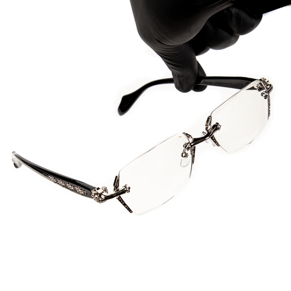 Men's Diamond Cut Hip Hop Sunglasses – Gold Metal Frame Green Tinted Lens UV400