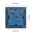 thumbnail image 2 of UK US Socket Switch Multi Power Outlet Gold Tone 250V 13A 88mmx86mm, 2 of 5