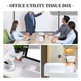 thumbnail image 6 of Uemuo Cow Tissue Box Cover Holder, Square with Bottom Belt - PVC Leather Decorative Organizer for Tabletop, Bathroom, Car, Office, 6 of 8