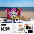 thumbnail image 5 of Xecao Colorful Tie Dye Stained Glass 3 for versatile beach bag for women includes zipper pockets and waterproof material, ideal for vacations and adventures., 5 of 7