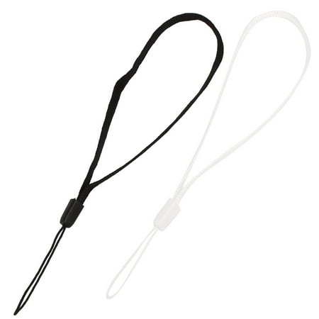 Unique Bargains 2 Pcs White Black 7.5 Length Camera MP3 MP4 Phone Hand Wrist Strap String