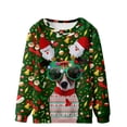 thumbnail image 1 of Pompotops Mode Décontractée pour Hommes Chandail de Noël Chandail en Molleton Impression 3D Manches Longues Col Rond Chandail Haut Chemisiers en Solde, 1 of 5